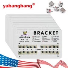 10 Packs Dental Orthodontic Brackets Braces Metal Standard Roth.022 Hook 345