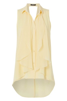 white chiffon vest top