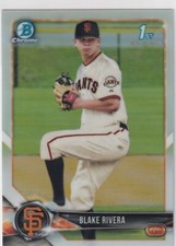 2018 BOWMAN CHROME 1ST RC REFRACTORS BLAKE RIVERA GIANTS S2900-2