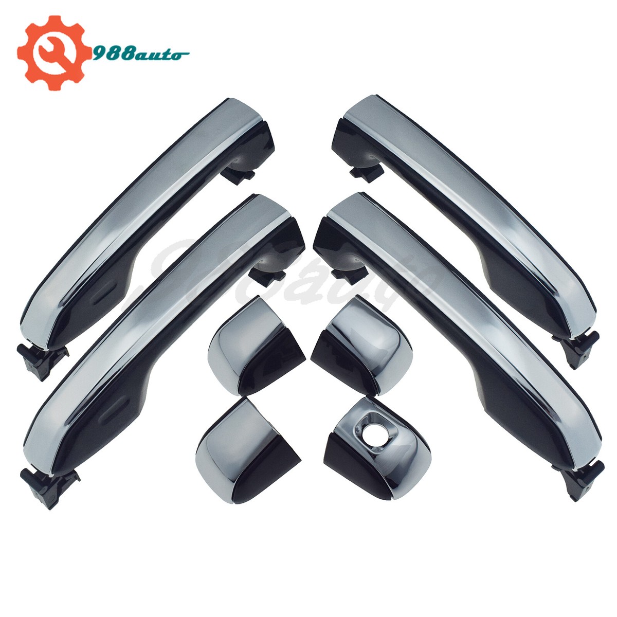 For LEXUS GX460 2010-2021 Chrome Black Front Rear Left Right