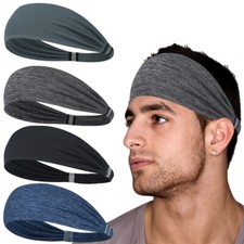 1/3Pcs Elastic Anti-Slip Workout Sweatband Headbands for Men Women Outdoor Sport