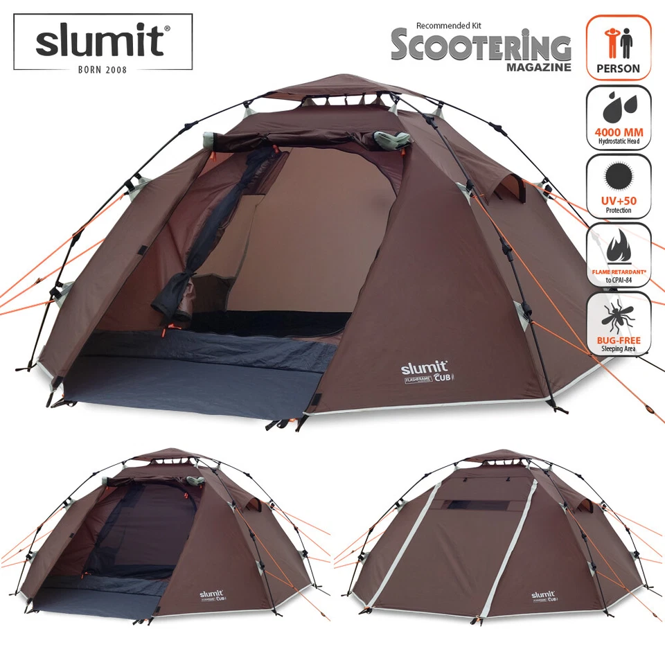 1-2 Man Automatic Instant Double Layer Pop Up Outdoor Camping Tent Waterproof - Image 4 of 4