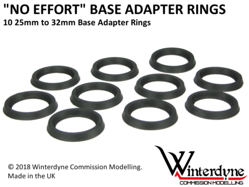 'No Effort' 25mm to 32mm Base Adapter Rings (Warhammer 40k / Age of Sigmar) - Picture 1 of 1