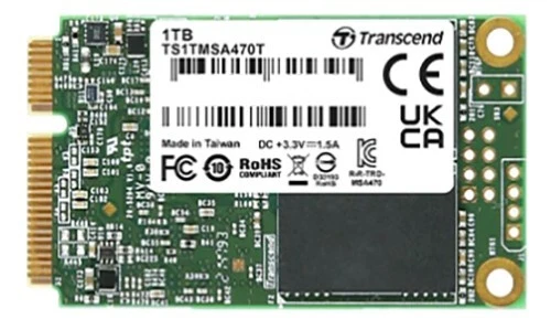 Transcend MSA470T 1TB SATAIII 560MB/s 3D TLC 112L mSATA SSD Solid State Drive