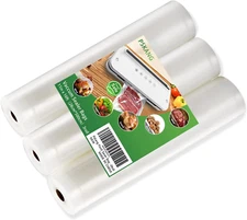 Vacuum Sealer Bags Rolls 11" X 16' (3 Rolls) BPA Free Vacuum Seal Bags for Food 
