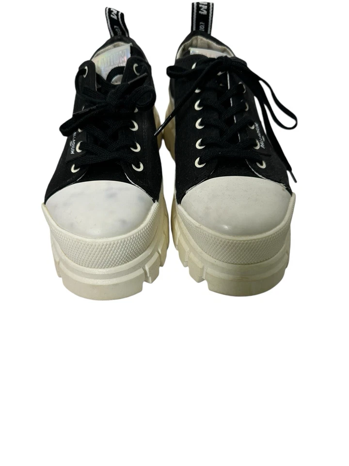 Tenis de plataforma Palladium para mujer Revolt LO TX 7 bandas de rodadura gruesas blanco y negro Foto 4 de 4