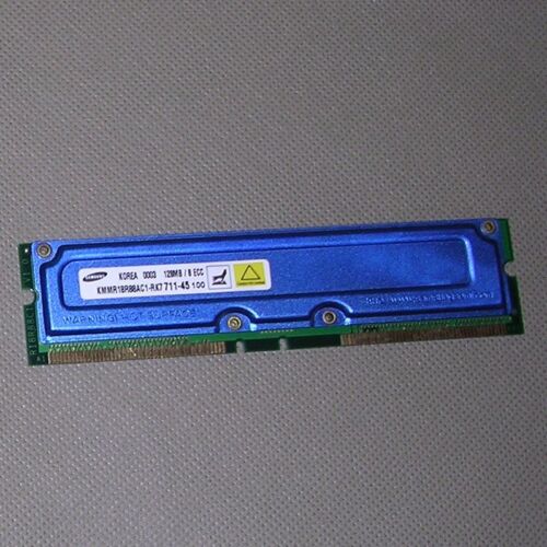 Samsung KMMR18R88AC1-RK7 (Cobalt Blue Color) RAM 128MB / 8ECC RDRAM 184 Pin RIMM - Picture 1 of 2