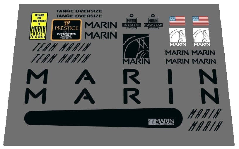 Autocollants Décalques Cadre Marin Team Titanium 1994 - Neuf Avec Défauts Mineurs