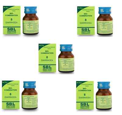   SBL Bio-Combination 8 Natural Remedy for Digestive Relief, 25g Pack of 5  