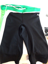 Nike Youth Boys Swim Trunks Size 28 Black w. Green/White NWOT Waistband Tie