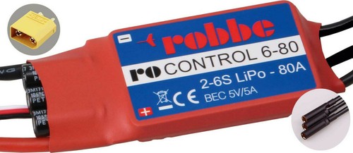Ro-Control 6-80 V2 3-6S (100A) BEC Brushless Regler 5V/7A