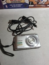 Nikon COOLPIX S3200 16.0MP Digital Camera - Silver Tested W Charge Cord And SD