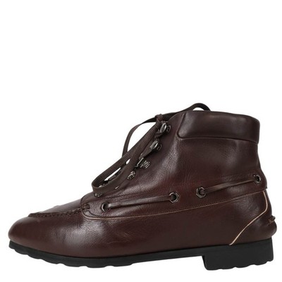 Bally Damen Schuhe Stiefelette Gr. 39 Braun Leder Ankle Boots