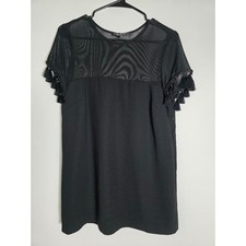 Lulus Black Tassel Sleeve Mesh Upper Iced Latte Black M