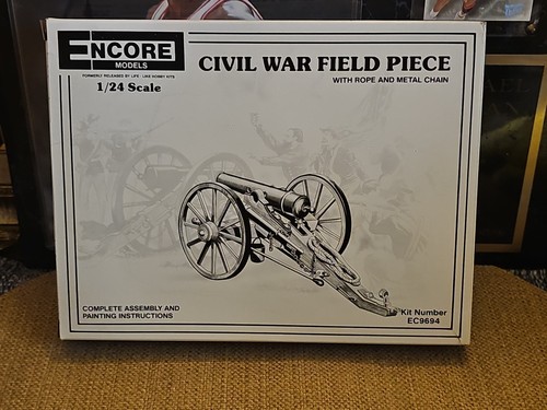 Encore 1/24 CIVIL WAR FIELD PIECE WITH ROPE AND METAL CHAIN New - Picture 16 of 17