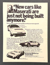 1976 Maserati Khamsin Front-Engine GT photo "New Addition" vintage print ad