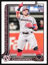 2025 Topps Series 1 #167 Andres Chaparro RC Washington Nationals Baseball Card