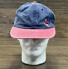 Vintage Cleveland Indians Hat Adjustable Blue KMG Pro MLB Baseball Cap