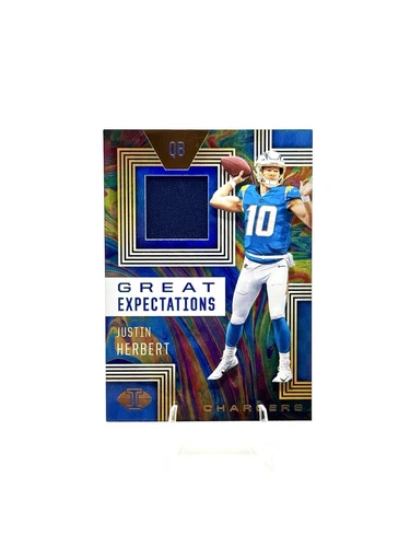 2020 Panini Illusions - Great Expectations Relics Justin Herbert #GE3 (MEM, RC)