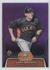 2012 Bowman Platinum Prospects Retail Purple Refractor Gary Brown #BPP6 fm0