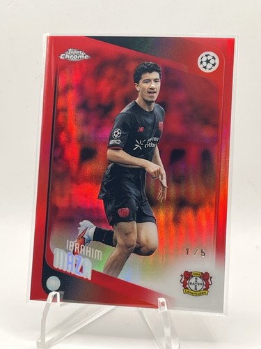 2025-26 Topps UCC Ibrahim Maza Bayer 04 Leverkusen Algeria Red Foil 1/5 RC