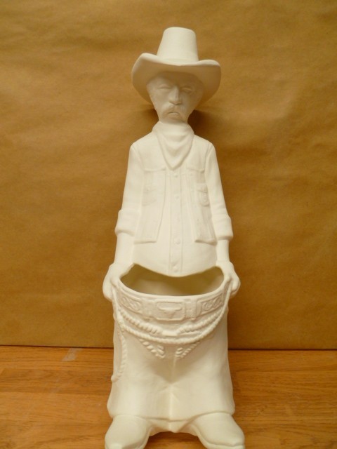 C-0645-1 Large Cowboy Cactus Pants Down Planter 12.5