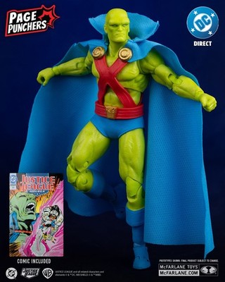 McFarlane DC Direct Page Punchers MARTIAN MANHUNTER W/COMIC In Hand