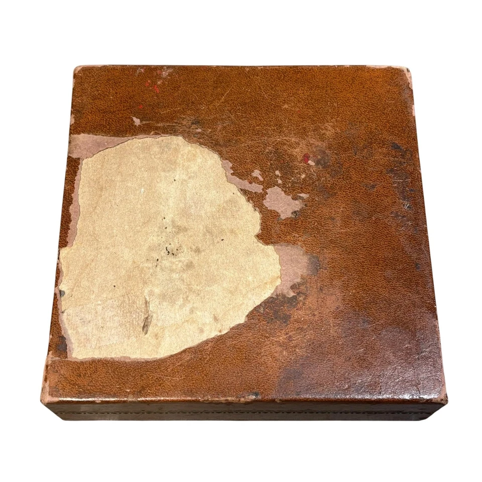 Carrito topedor de escritorio publicitario vintage radio 1 Topeka KS de cuero sintético Foto 4 de 4