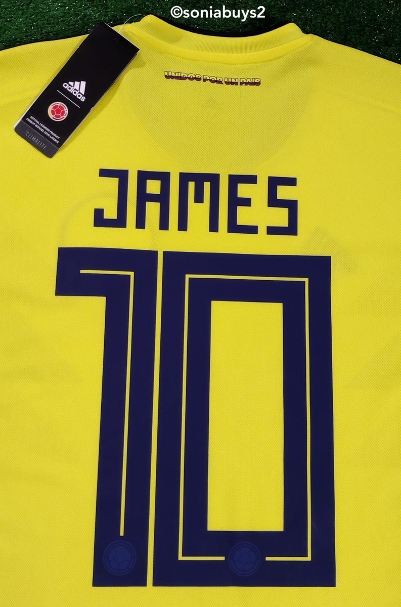 Adidas Men's JAMES Colombia Home Soccer Jersey, CW1526, Yellow