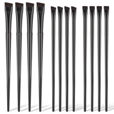 12 Pack Angled Eyeliner Brush Set Eyebrow Brushes, Flat Eyebrow Tint Brush