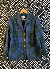 Vintage Pendleton Blazer Women s Plaid 100 Wool Made in USA Button