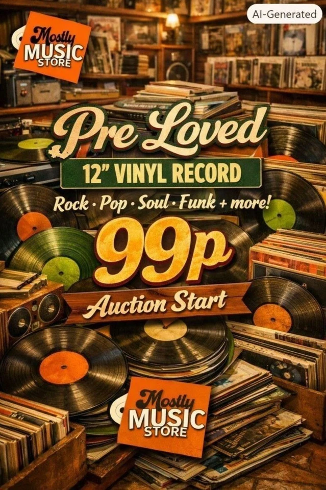 Vinyl Record 12" Pre Loved Mixed Genre Auction 99p start exclusives