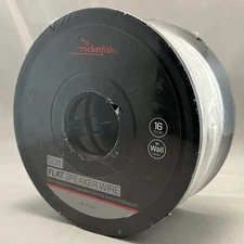 Rocketfish 50’ Flat 16 Gauge Speaker Wire / RF-G11602 White