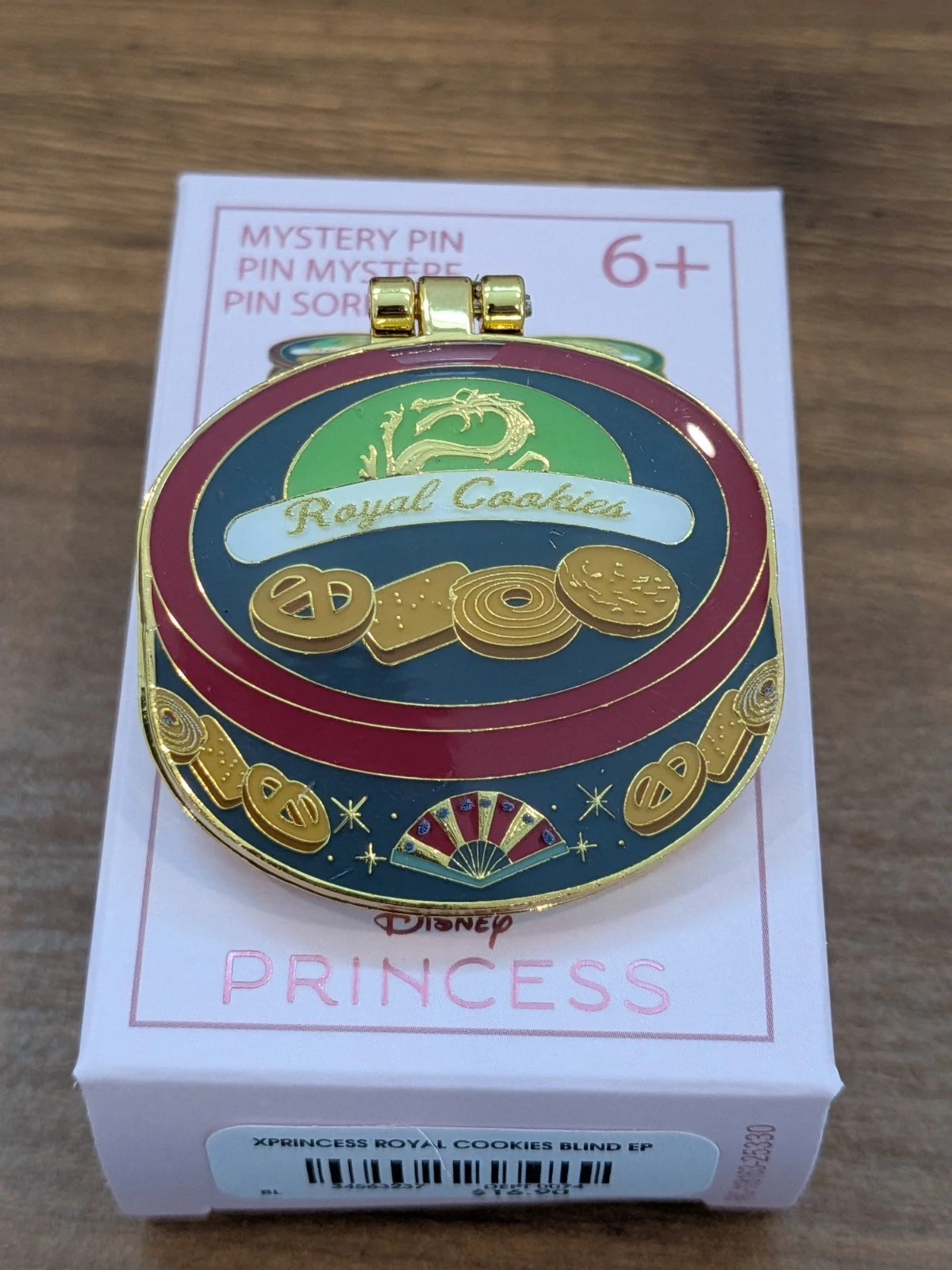 Disney Loungefly Princess Royal Cookies Tin Hinged Pin MULAN Cri-Kee Fan Comb