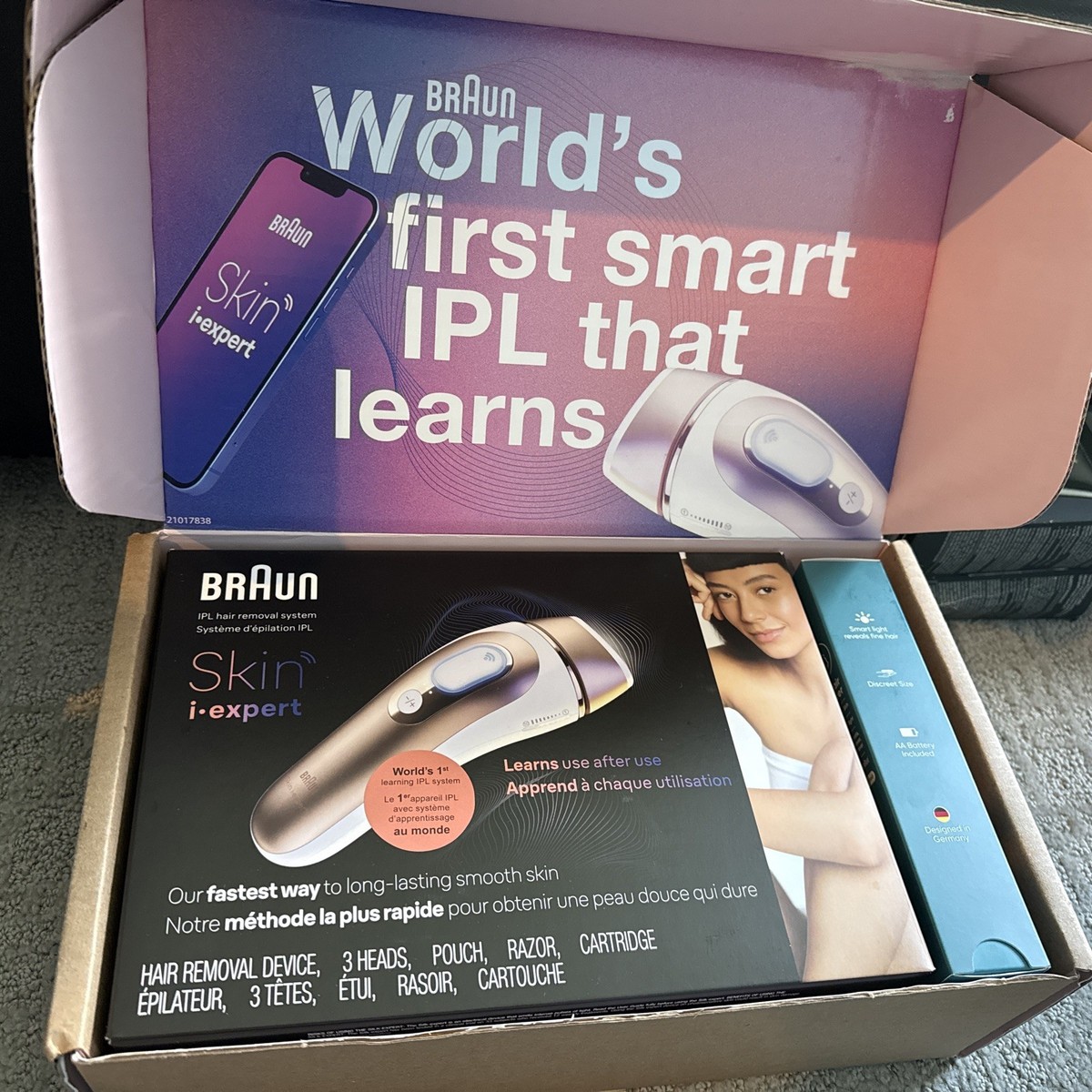 Braun Skin i Expert IPL Hair Removal System Model# 6036 Fast Ship