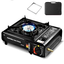 Camping Stove with Carrying Case & Windproof Fire Portable Butane Gas Stove
