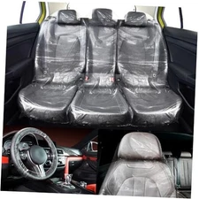 BBTO 30 Pcs Disposable Car Seat Cover Set Include 10 Plastic Back Seat Cover 