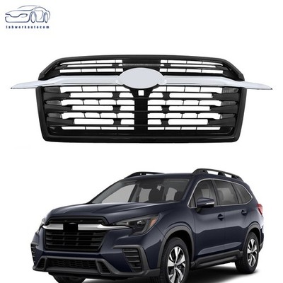 For Subaru Ascent 2023-24 Black W/ Chrome Trim Plastic Front Bumper Upper Grille