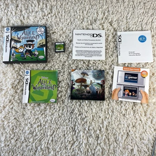 Alice in Wonderland (Nintendo DS, 2010) Complete CIB + Inserts Poster Works