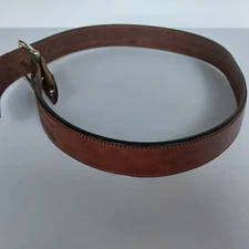 Leather Belt Strap Missing Belt Loop Pre-owned 34 - Stamped Patton's 
