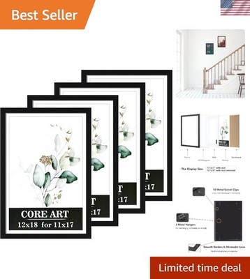 Sturdy and Lightweight 12x18 Picture Frames Set of 4   Safe Display Solution