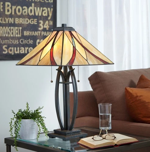 Quoizel TF1180T Asheville 2 Light 25" Tall Table Lamp - Bronze - Picture 2 of 6