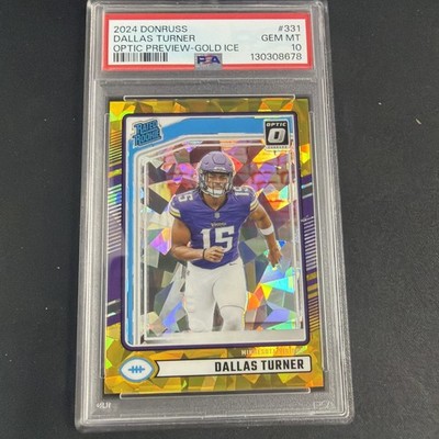 2024 Panini Donruss Dallas Turner Optic Rated Rookie Gold Ice #05