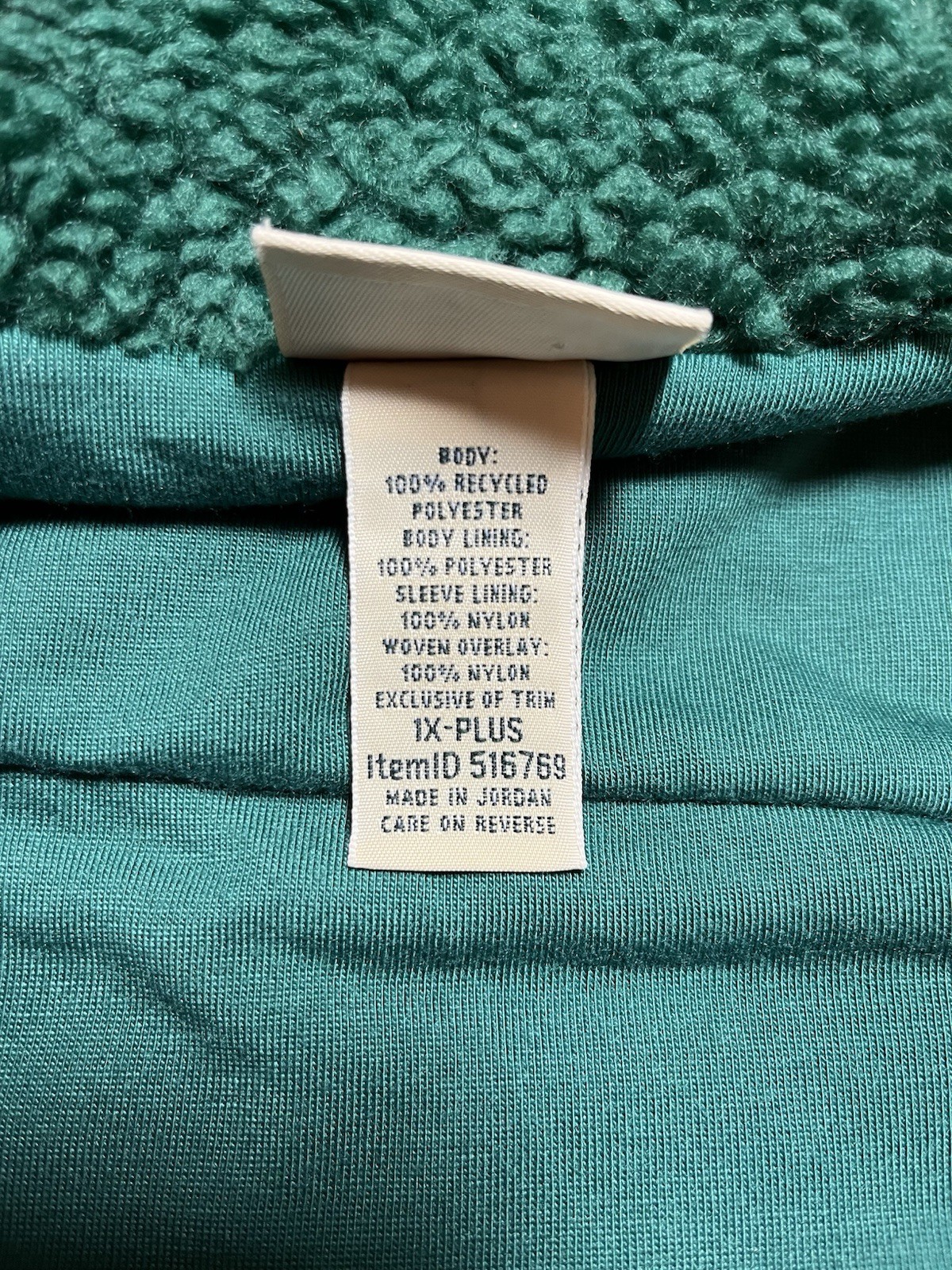 L.L. Bean Women's Sherpa Fleece Green Button-down… - image 12