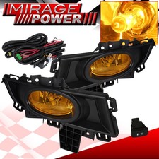 For 2007-2009 Mazda 3 Replacement Driving Yellow Bumper Fog Light Lamps Bezels