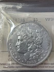 1879S 2nd Reverse (1878), USA Silver Morgan Dollar, ICCS Certified VF 30