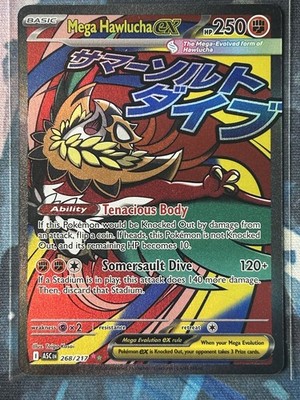 Pokemon TCG Ascended Heroes Mega Hawlucha EX MAR Holo Card 268/217
