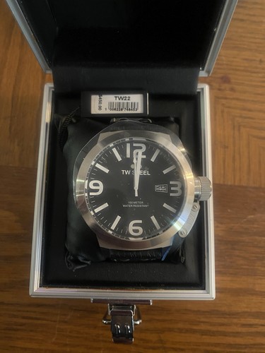 TW Steel Canteen Quartz Chronograph Men's Watch 50mm Black BRAND NEW BOX AND TAG
