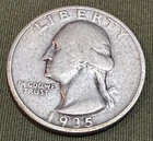 USA - Early 1935-S Silver Washington Quarter - FREE SHIP!