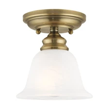 Used Livex Lighting 1350-01 Essex - 1 Light Flush Mount in Traditional Style -